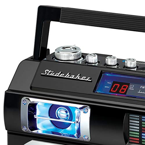 Studebaker 80's Retro Street Bluetooth Boombox with Radio, CD Player