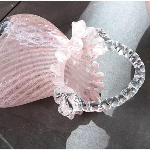 Handmade Glass Purse Vase for Flowers