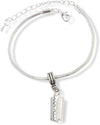 Emerald Park Jewelry Razor Bracelet | Razor Blade Stainless Steel Snake Chain Charm Bracelet