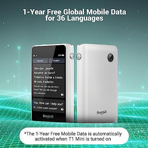 Fluentalk T1 Mini Instant Voice Language Translator - Gifts for You 'n Me
