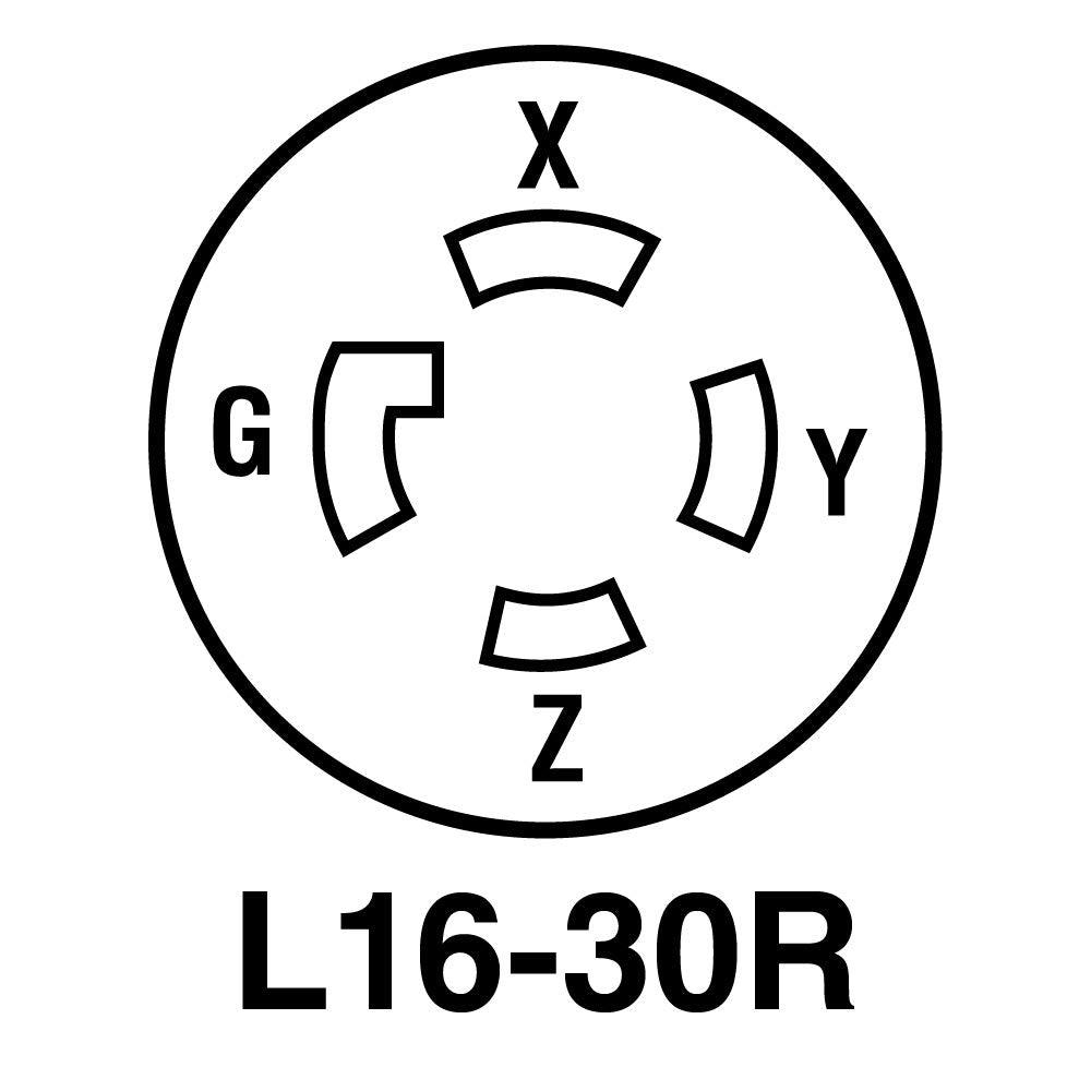 Pass & Seymour L1630-C Turnlok Connector, 30A 480V, NEMA L16-30R