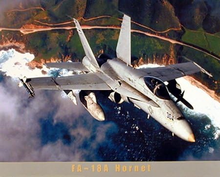 FA-18A Hornet Wall Art – Military Aircraft Poster 16x20 Unframed Print