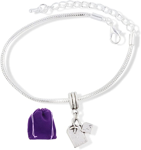Tea Bracelet | Tea Bag Stainless Steel Snake Chain Charm Bracelet