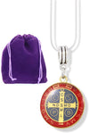 EPJ Saint Benedict Coloured Charm Snake Chain Necklace