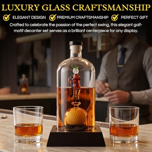 Golfer Decanter Whiskey Decanter - The Wine Savant (750ml Decanter)