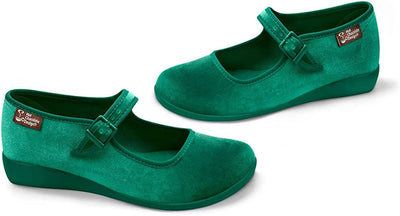 Hot Chocolate Design Absinthe Velvet Women's Mary Jane Flat