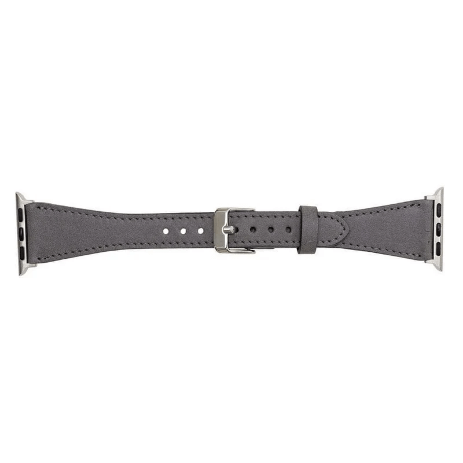 Classic Dark Grey Leather Apple Watch Band - Dallas