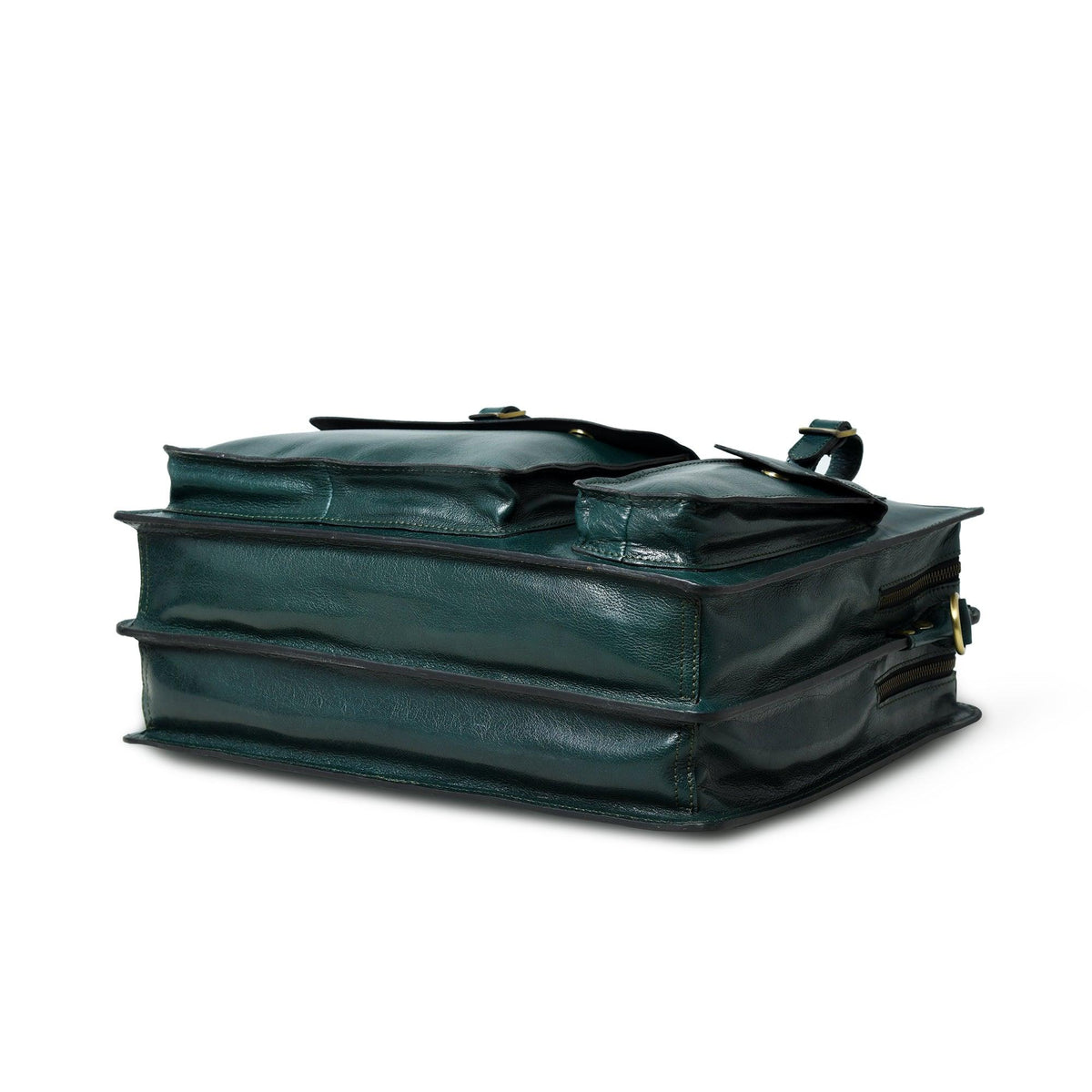 Tuscany Italian Leather Briefcase, Green