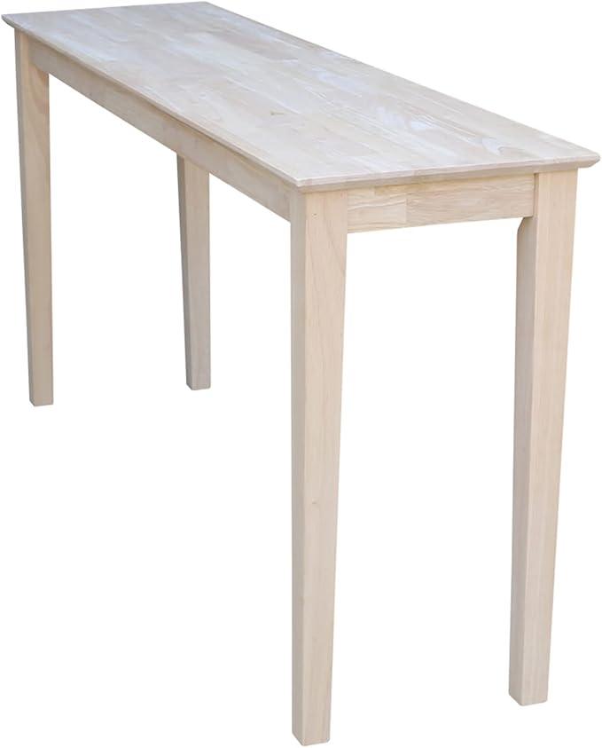 IC International Concepts Extended Length Shaker Console Table, 60