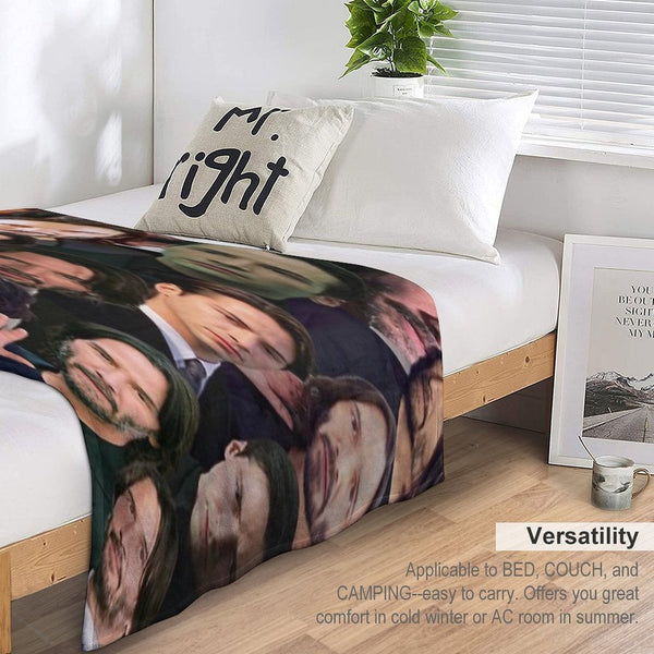 Keanu Reeves Photo Collage Premium Throw Blanket