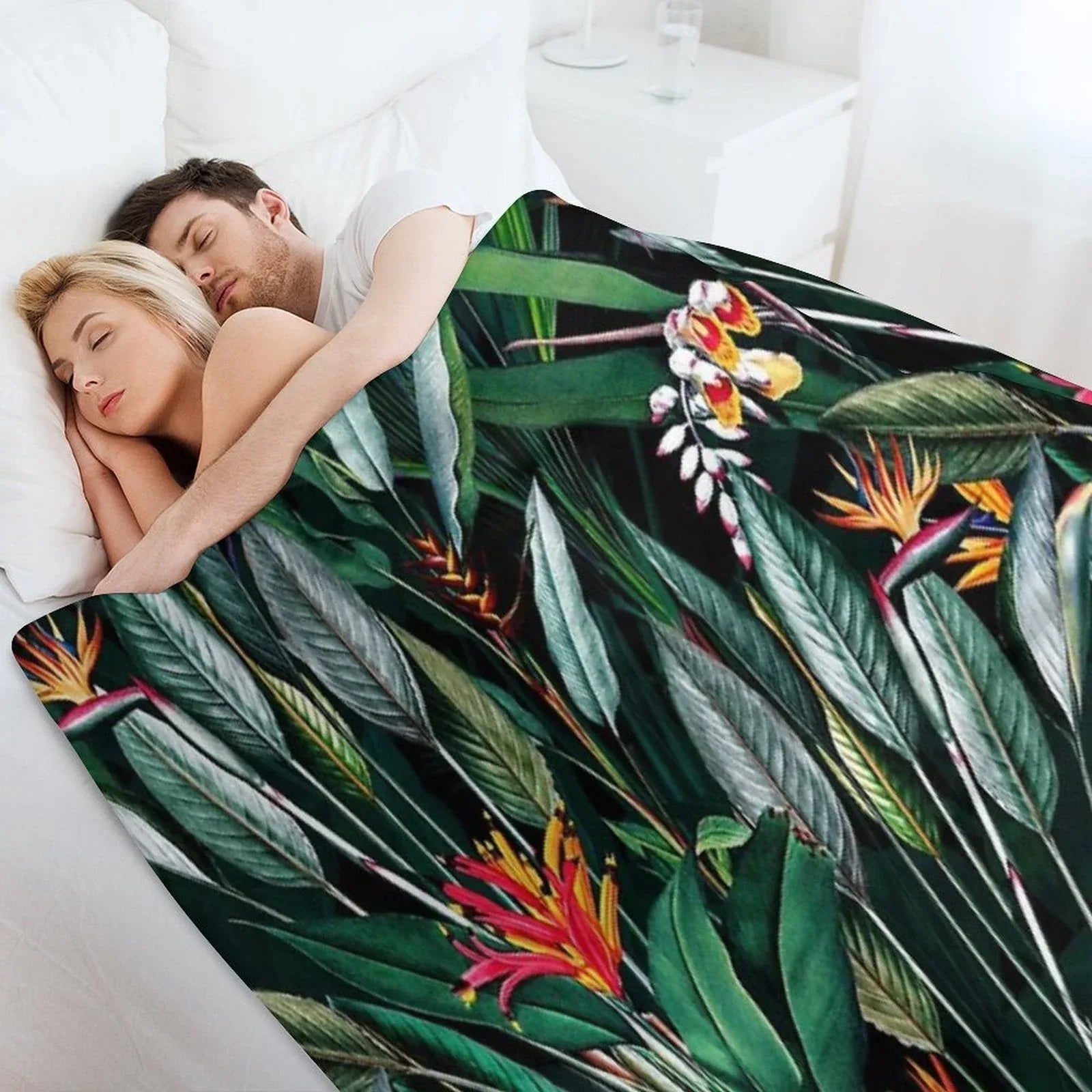 Midnight Garden V Throw Blanket