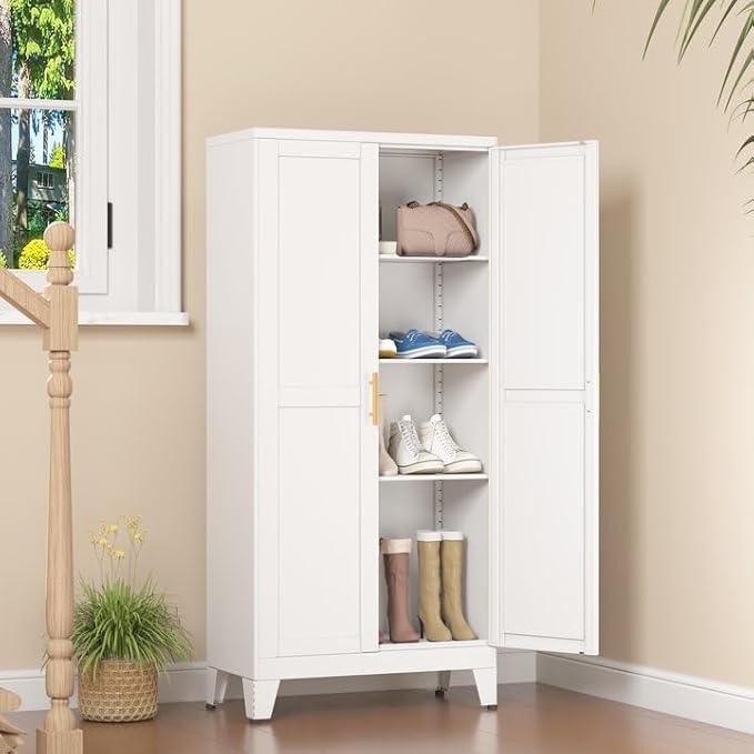 White Metal Storage Cabinet, 48