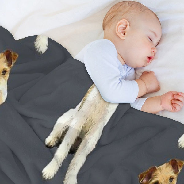 Wire Fox Terrier Head Tilt Eco-conscious Throw Blanket