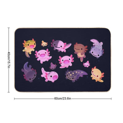 Happy Axolotl  High-Traffic Bath Mat