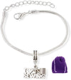 I Love ( Heart ) Sewing Snake Chain Charm Bracelet