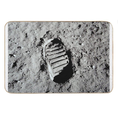 Footprint on The Moon by Buzz Aldrin Apollo 11 Bath Mat