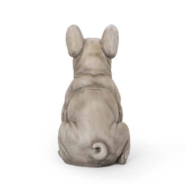 Dog Garden Sculpture, Outdoor French Bulldog Garden Statue