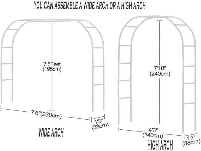 Tytroy Reconfigurable & Easy-to-Assemble Metal Outdoor & Indoor 7'6