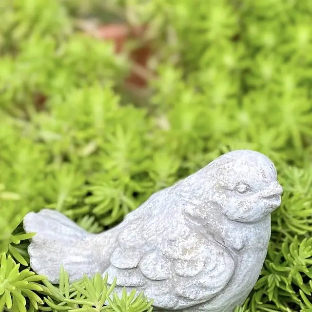 Sitting Cement Bird Statue 2(Set of 2)