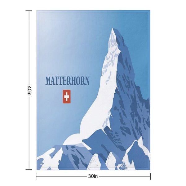 Matterhorn,Zermatt,Switzerland,Ski Poster Sustainable Throw Blanket