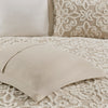 Sabrina 3 Piece Tufted Cotton Chenille Bedspread Set - Taupe