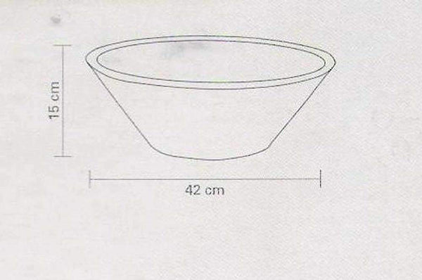 Natural Stone Light Tapered Shape Travertine Vessel Sink (D)16