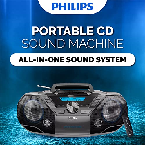 Philips Powerful Boombox with CD, Bluetooth, Cassette, Radio & USB / MP3/ AUX Input.