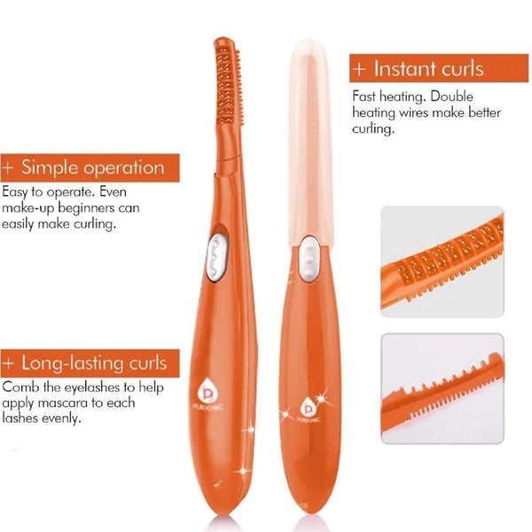 Heated Eyelash Curler With Comb, Provides Long Lasting Curl In Seconds - Gifts for You 'n Me