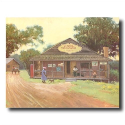 African American Wall Art – Vintage Old General Store 16x20 Art Print