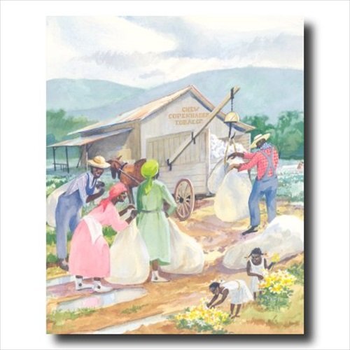 African American Art Print – 16x20 Cotton Picking Wall Decor Featuring Black History