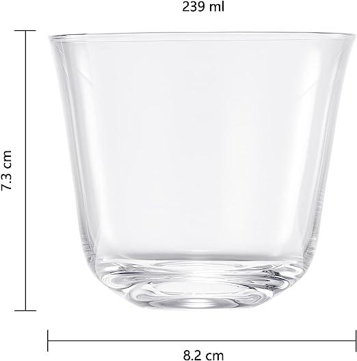 Vintage Crystal Lowball Tumbler Glasses, Set of 2, Clear Radiance - Spirits, Whiskey, Old Fashioned, Cocktails - Hand Blown Classy Glass -Timeless Art Deco Design - Durable Barware, Home Bar (5 OZ)