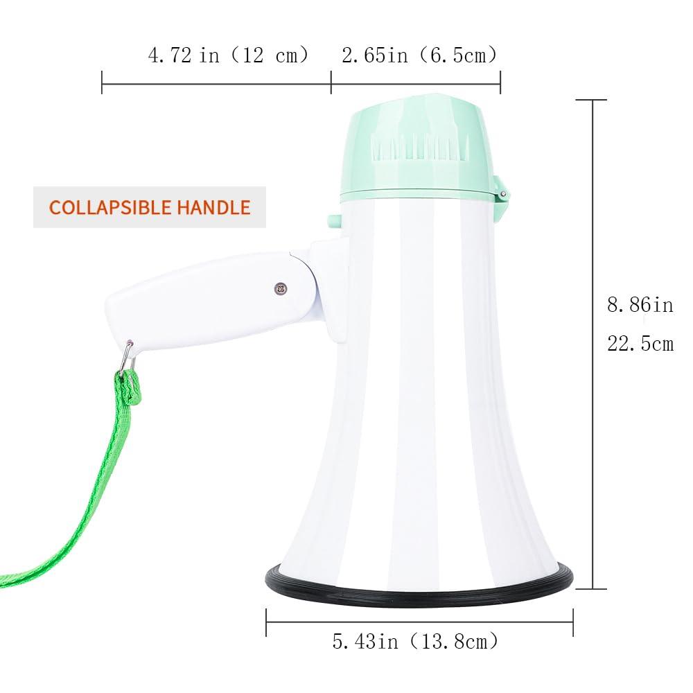 Portable Megaphone Bullhorn, 20 Watt, Voice Speaker