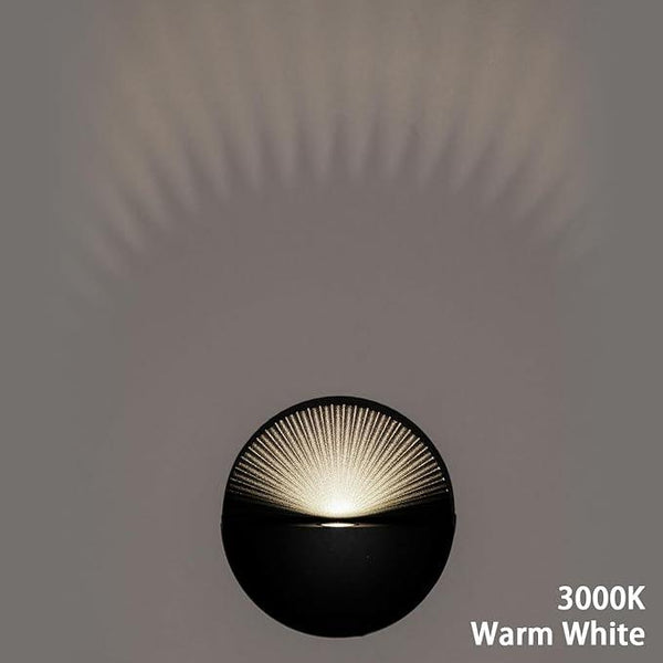6W Wall Lamp,Exterior Waterproof Wall Sconces Light Fixture,110V Wall Mount Light 3000K Warm White Porch Lights for Garage,House,Garden,Patio 4Pack (Black)