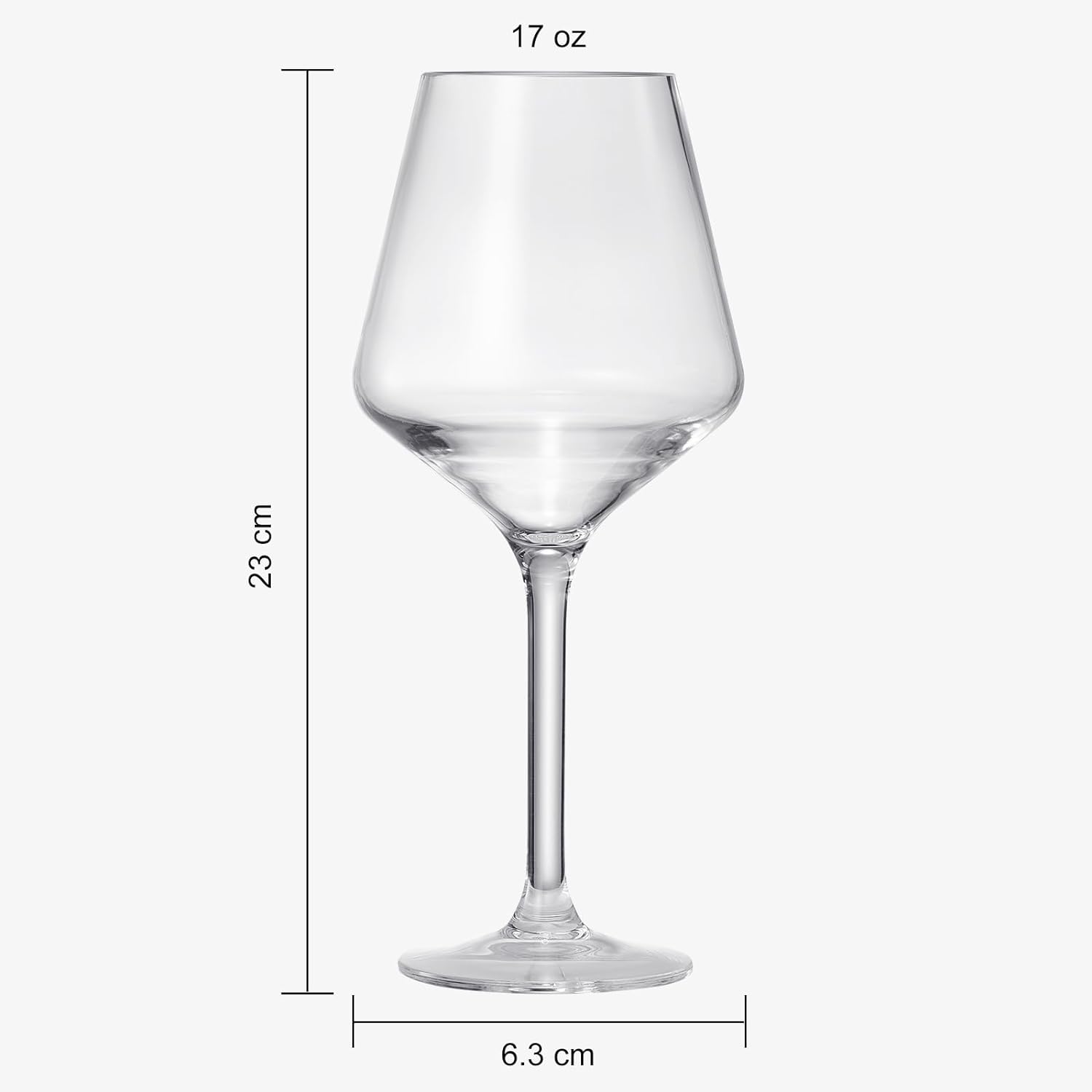 Unbreakable Stemmed Wine Glasses, Tritan Acrylic | Set of 2 | European Style Crystal Drinkware, 18oz