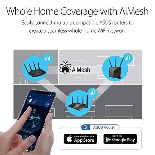 ASUS Ultra-Fast WiFi 6 ROUTER (RT-AX3000) with Dual Band Gigabit - Gifts for You 'n Me