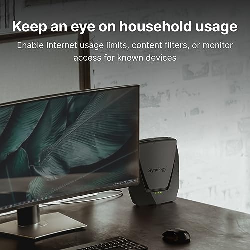 Synology Dual-Band Wi-Fi 6 Router with 2.5Gbps Support and Configurable WAN/LAN