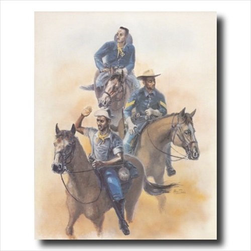 Buffalo Soldier Wall Art - African American Calvary Scouts 16x20 Print