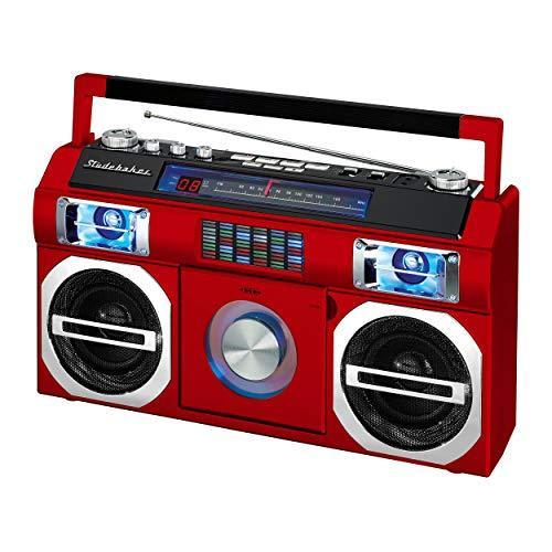 Studebaker 80's Retro Street Bluetooth Boombox with Radio, CD Player - Gifts for You 'n Me