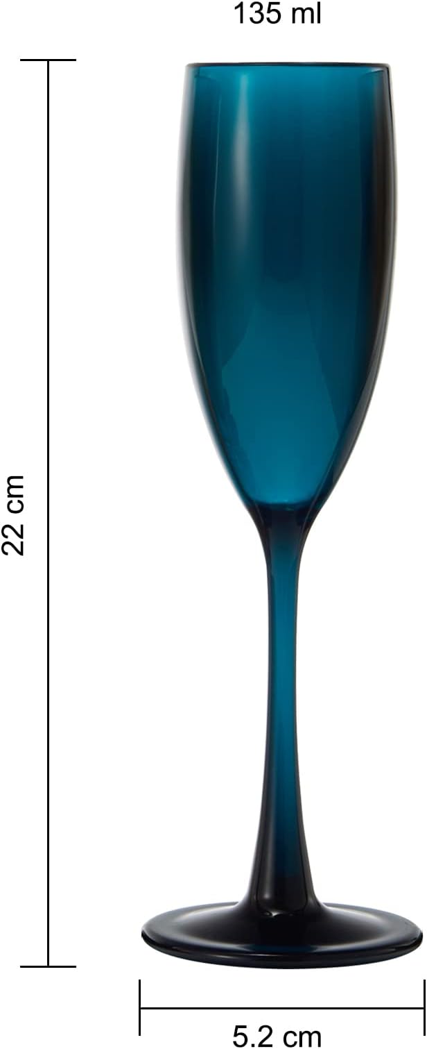 Unbreakable Pastel Color Acrylic Champagne Flutes Glasses | Set of 6 | European Style Toasting Cups 100% Tritan Drinkware, 5 oz Dishwasher Safe BPA-free plastic, Perfect for Wedding, Poolside Outdoors