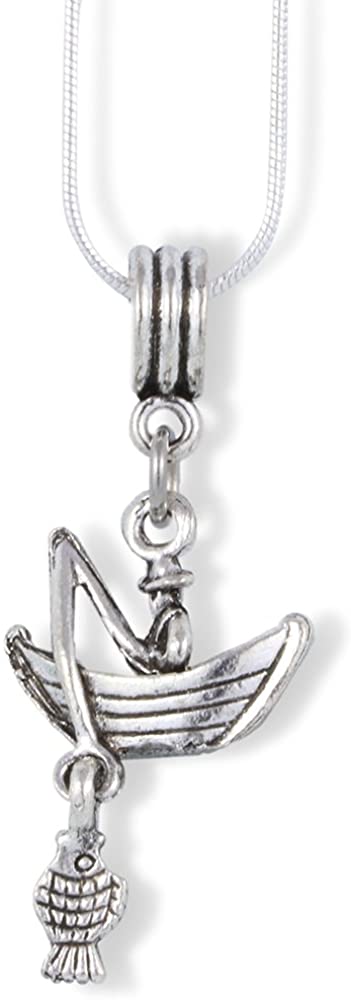 Fishing Jewelry | Fishing Necklace Men and Women will Love Great Gifts for a Fisherman and Fish Gifts for Men as a Gift for a Fisherman or Fish Pendant Necklace as Fisherman Gifts for Men and Women