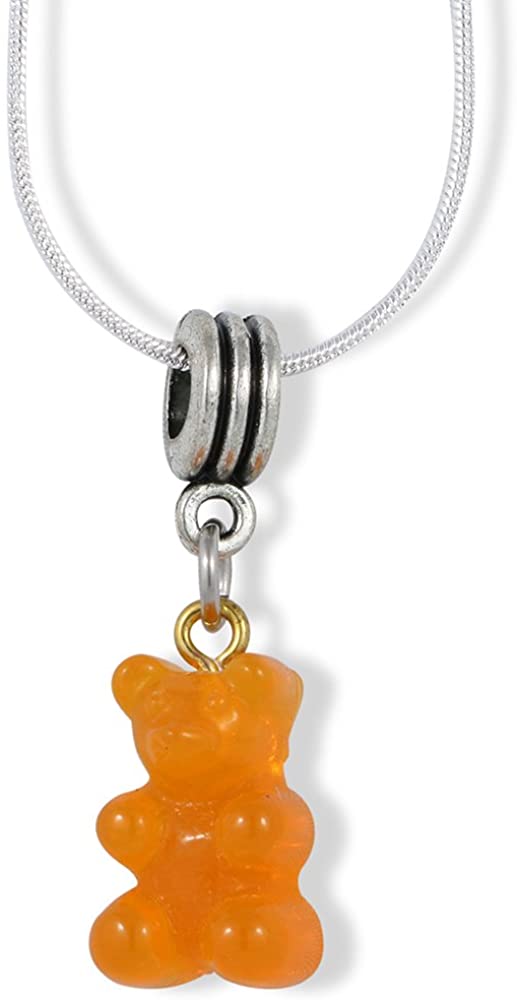 Emerald Park Jewelry Gummy Bear Charm Snake Chain Necklace