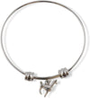 Llama Gifts for Women | A Great Llama Gift a Llama Charm on a Stainless Steel Bangle Bracelet also Great Llama Gifts for Men and Llama Themed Gifts for Women because Llama Jewelry is Fun for Everyone