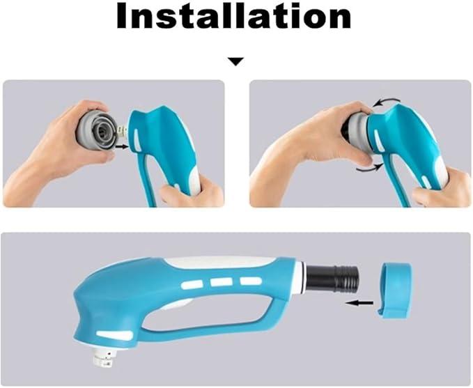 Electric Scrubber Power Cordless, Portable 360 Handheld Washing Cleaning Machine with 6 Replaceable Brush Heads, High Rotation for Bathroom, Floor, Kitchen, Car, Sink, Wall, Window