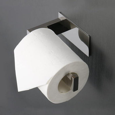Toilet Paper Holder, Self Adhesive Tissue Holder Stainless Steel Rustproof Paper Roll Holder, No Drilling Easy to Install, Toilet Paper Rack Suitable for Office, Bathroom (Polish Chrome)