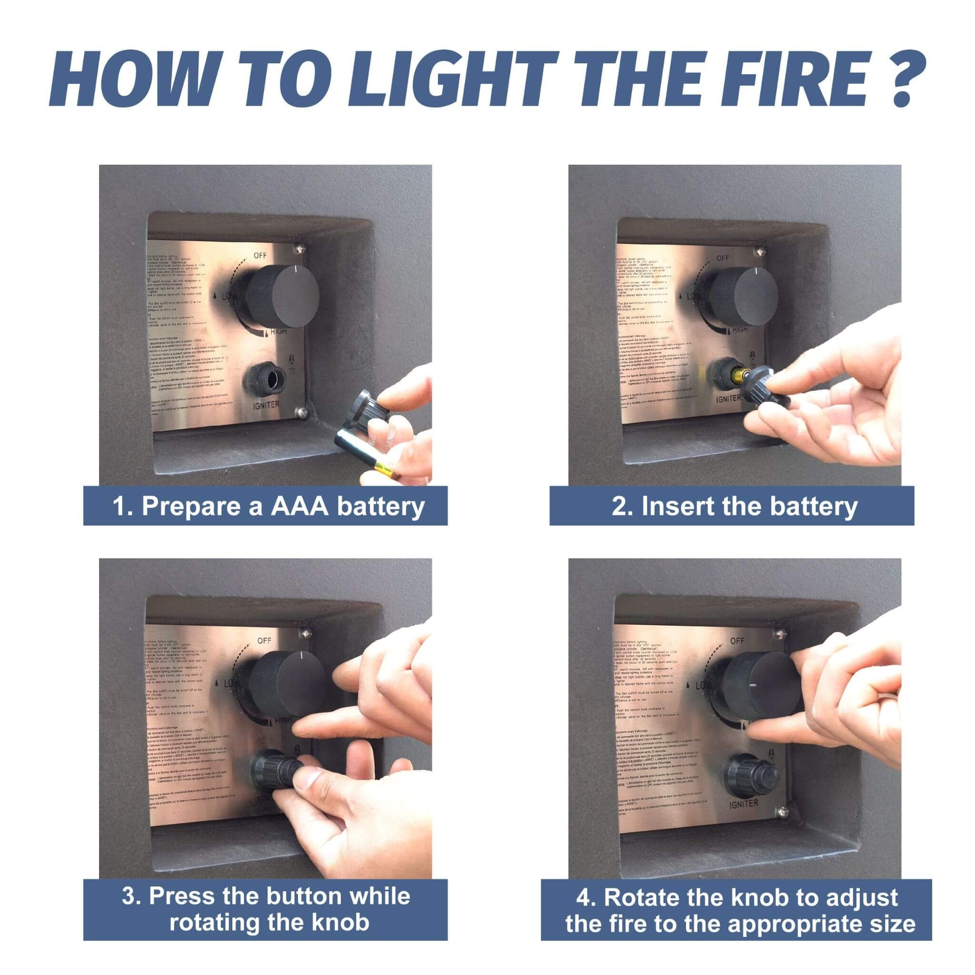 Alora 52-Inch Portable Concrete Rectangular Propane Fire Pit Table With Repair Kit (SAK52304) SAKSBY WHOLESALE