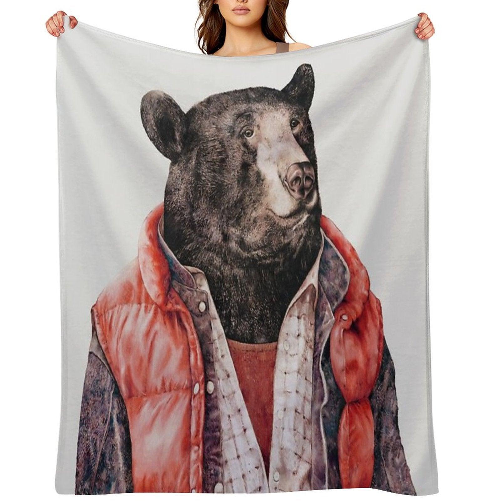 Black Bear Throw Blanket
