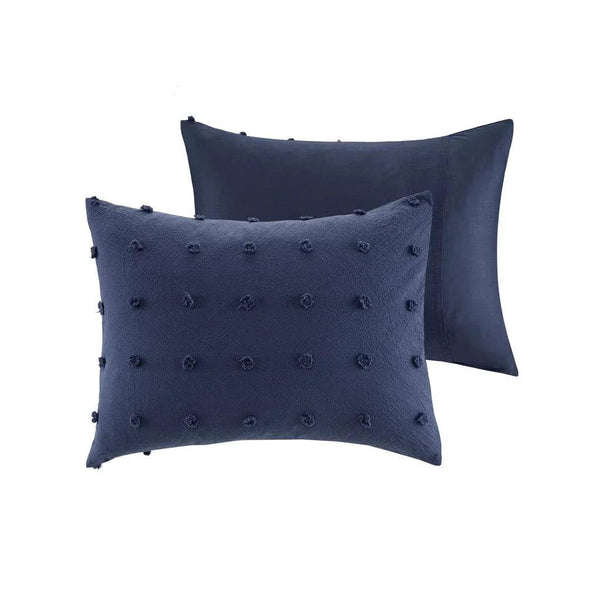 Brooklyn Cotton Jacquard Comforter Set with Euro Shams and Throw Pillows - Gifts for You 'n Me