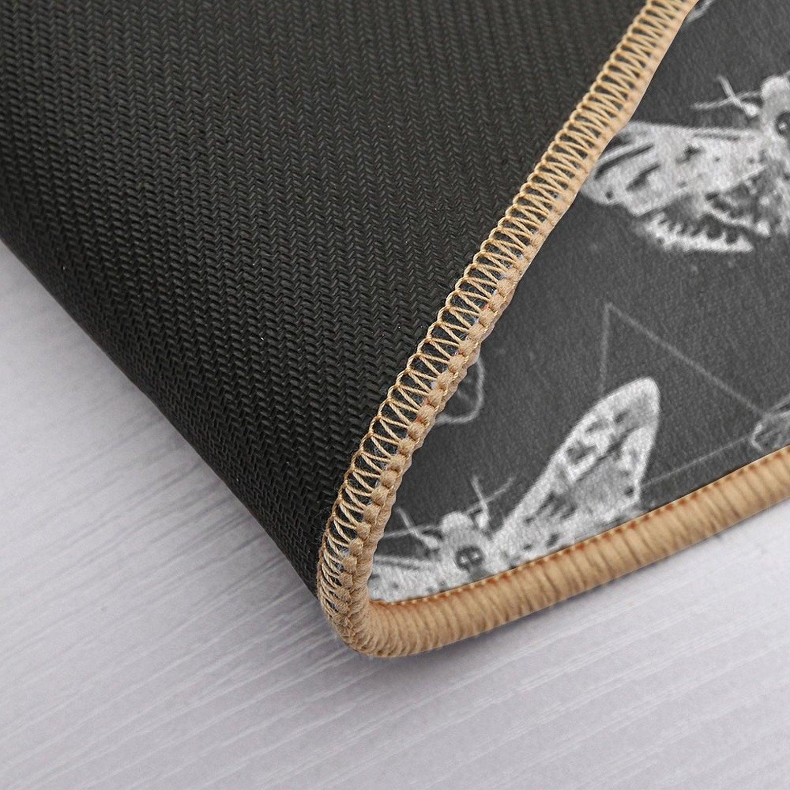Geometric Moths - Inverted  Easy To Clean Bath Mat