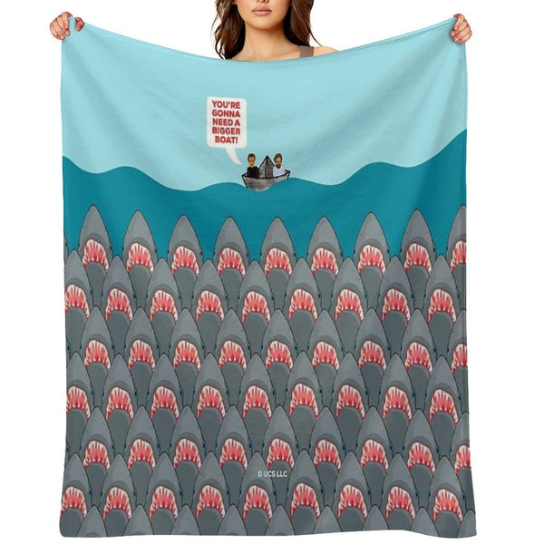 Jaws Movie Sharks Velvety-soft Throw Blanket