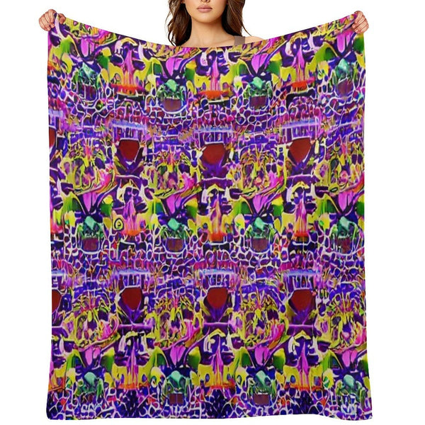 Abstract Patterns Warm Colors Premium Throw Blanket